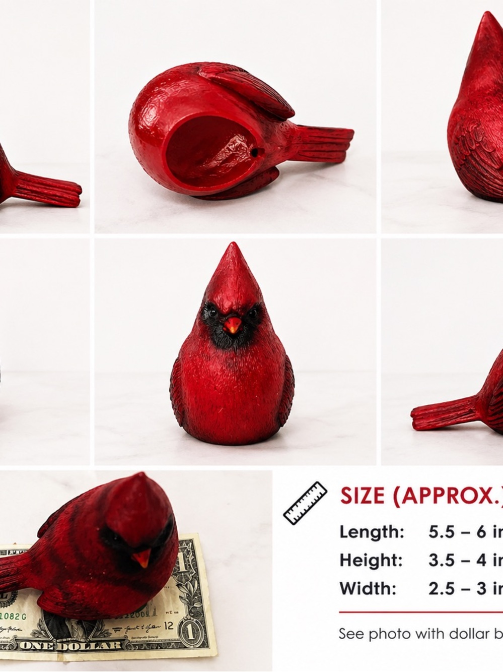 Source Unknown Red Cardinal Decorative Figurine